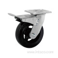 Heavy Duty Rubber on Iron Total Brake Casters